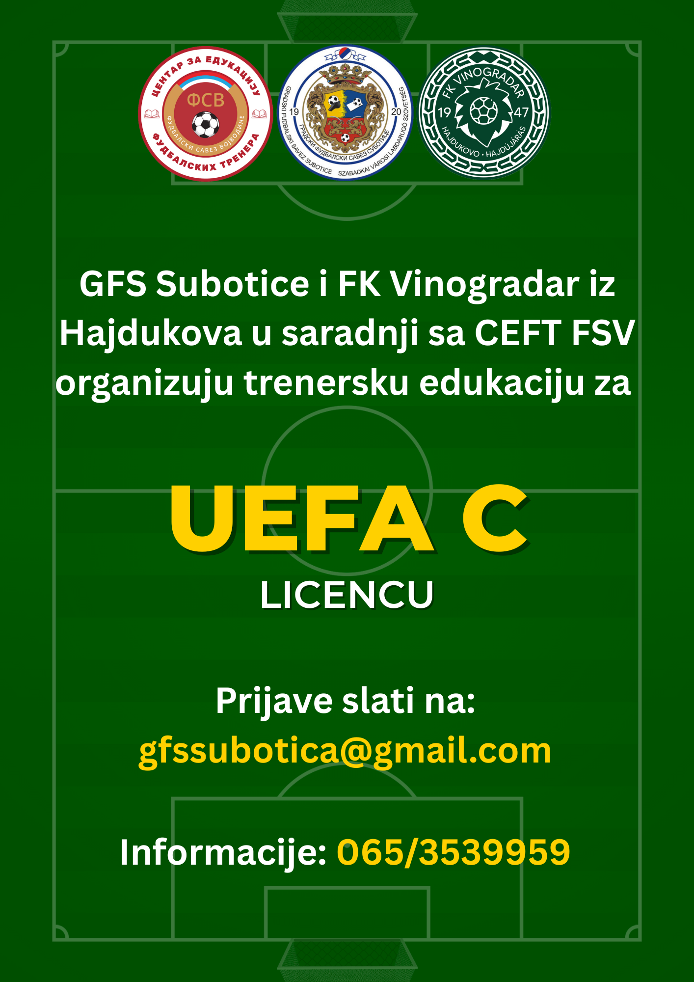 Otvorene prijave za trenersku edukaciju za UEFA C licencu